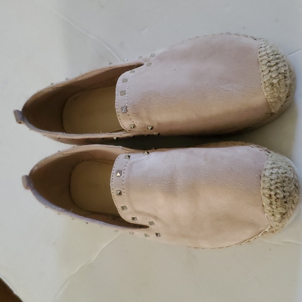 Marc Fisher Chequer Espadrille Slip-Ons With Studs Size 7M - Picture 2 of 9